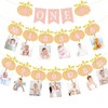Pumpkin First Birthday Girl 12 Month Photo Banner for First