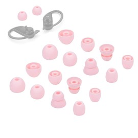 Axuzsyx Replacement Eartips Silicone Earbuds Buds Set for Beats Powerbeats Pro Wireless Earphones, 8 Pairs（Pink）