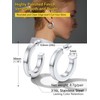 Open Hoop Earrings for Women Thick Chunky Hypoallergenic 30MM Silver