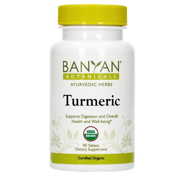 Banyan Botanicals Turmeric Tablet Supplement, USDA Organic, 90 Count - Supports Digestion, Overall Health and Well-Being
