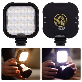 IFOOTAGE HL1 C4 LED Video Light, Handy RGBW On Camera Light, Bluetooth APP Control Magnetic Attraction Video Camera Light, CRI 95+/2700-10000K/2000mAh Rechargeable/Type C Charging, C4 Obsidian Black