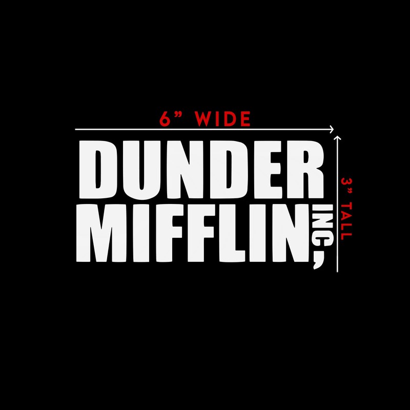 Dunder Mifflin Office Parody Sticker Decal Notebook Car Laptop 6"