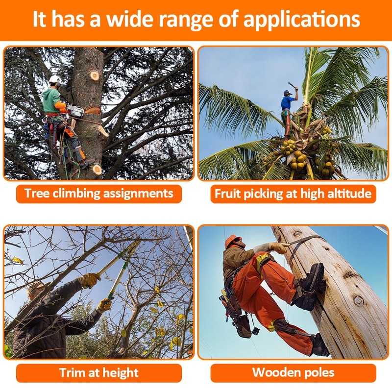MITOJOSYEER Tree Climbing Spikes for Logging Adjustable Tree Climbing Gear