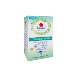 Benzal Toallitas Humedas, Cuidado Incontinencia, 2 en 1, Zona Intima, Paquete con 12 Toallitas cada uno