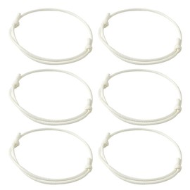 Cheriswelry 50pcs White Adjustable Bracelet Making Korean Waxed Polyester Cord Bracelet Friendship Bracelet String Inner Diameter 40~70mm for Women Men Jewelry Making Supplies