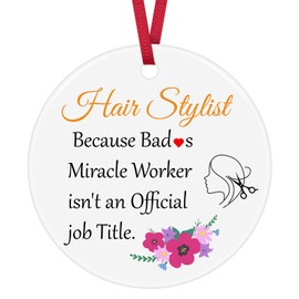 Hairdresser Gifts Hairdresser Ornament Keepsake Sign Hair Stylist Appreciation Gifts Cosmetology Graduation Gifts Birthday Christmas Ornament Gifts for Hairdresser