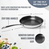 Lexi Home Tri-ply 12" Stainless Steel Scratch Resistant Nonstick Frying