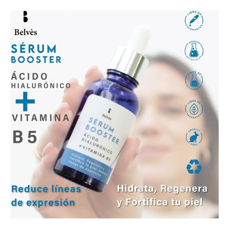 Serum Belves Ácido Hialurónico Vitamina B5 Jade Hidratación Piel Todo