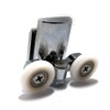2 x Twin Bottom Zinc Alloy Shower Door ROLLERS/Runners/Wheels 23mm