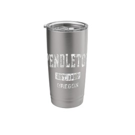 Pendleton Oregon OR Vintage Sports Established Design Stainless Steel Insulated Tumbler