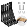 6 Pack Wall Mounted Shelf Brackets, Triangle Shelving Brackets, 6