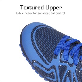 DREAM PAIRS Boys Girls Indoor Turf Soccer Cleats Lace Up Athletic Youth Futsal Football Shoes for Little/Big Kid,Size 1 Little Kid,Navy/Royal/White,SDSO2413K