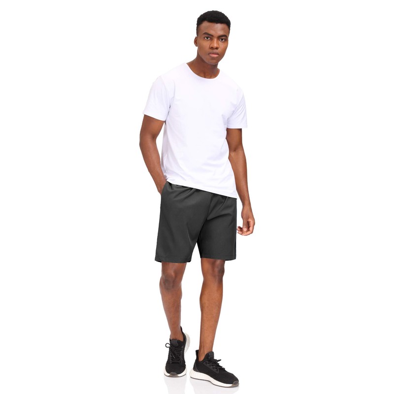 Men's Quick-Drying Sports Shorts with Zip Pockets, grey, xl