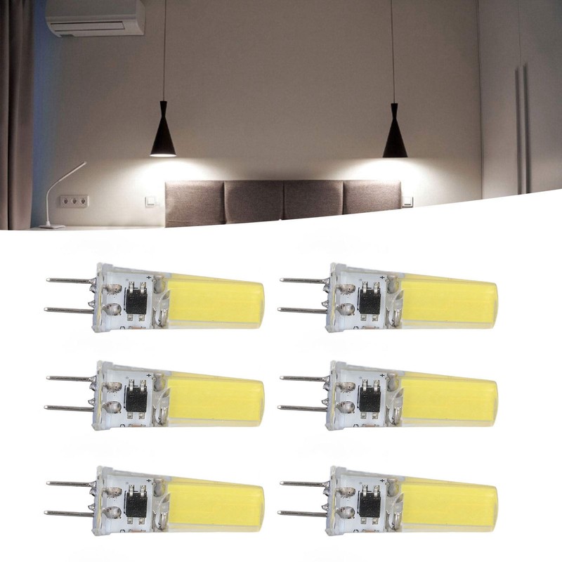 6Pcs G8 LED Bulb 5W Dimmable 2508 COB Energy Saving