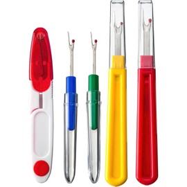 Stitch Ripper Seam Ripper and Thread Remover Kit for Sewing 2 Big 2 Small Stitch Ripper Tool and 1 Thread Snips (Multicolor#1)
