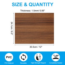 PATIKIL 12"x9.5" Magnetic Vent Cover, Floor Wall Air Registers Cover High Strength Magnetic Vent Blocker for Home RV HVAC Fireplace Furnace, Wood Grain Color