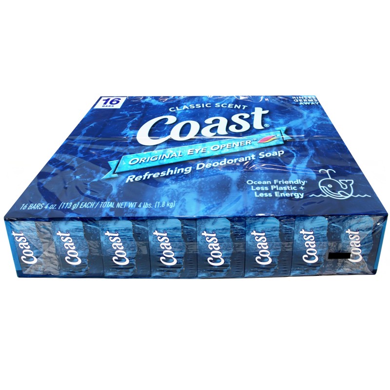 Coast Refreshing Deodorant Soap - Bar Soap with Thick Rich