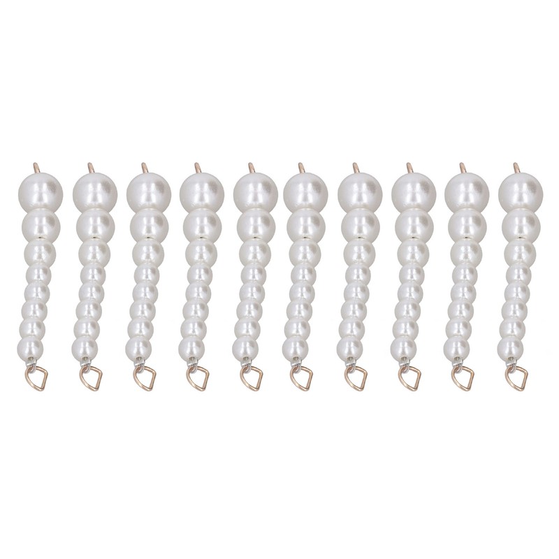 10Pcs Pearl Shoe Chains Polished ABS Resin Metal Buckle Widely