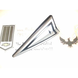 AAE 67-1968 FIREBIRD 400 FRONT BUMPER NOSE CREST / EMBLEM - METAL & VINYL DESIGN