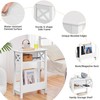Yaheetech Small Side Table with Storage Shelf, 3-Tier Slim End