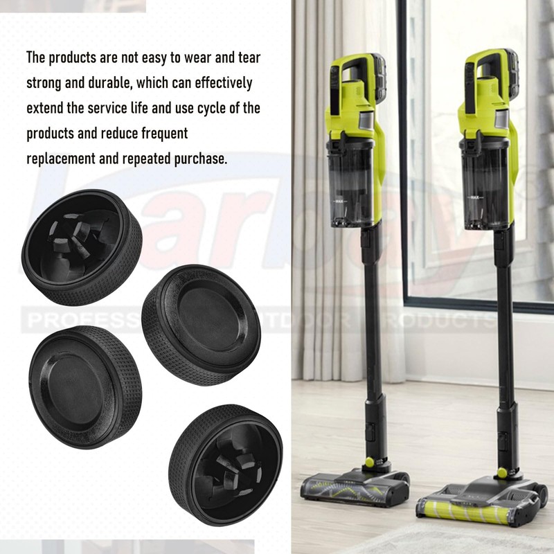 4 Pack Upgraded Replacement Wheel for Ryobi Cordless Stick Vacuum