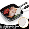 Svailse Metal Spatula with Full Tang Silicone Handle, Heavy Duty