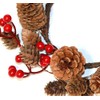 4.5" Inner Diameter Mixed Pine Cone and Berry Pillar Candle
