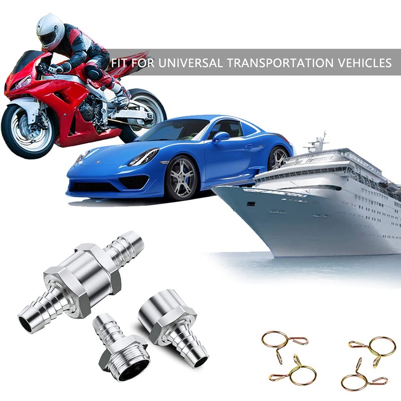 Fuel Check Valve, 8mm Aluminium Valve Check Valve, Non-Return Valve,