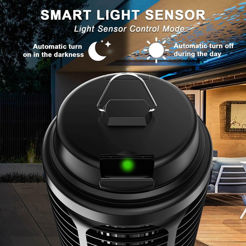 Bug Zapper Large Coverage 1/2 Acre, Weatherproof, Light Sensor, Mosquito