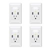 USB Outlet with Night Light, GreenCycle 15Amp Outlet Auto Sensor