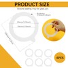 6pcs Rubber Seals for Glass Jars Silicone Replacement Gaskets Leakproof
