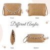 EVEOUT Women Straw Clutch Handbag with Strap Summer Woven Cross-Body