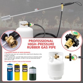 Weed Torch Propane Burner with High Output 1,200,000 BTU, Propane Torch Weed Burner with Igniter, Removable 36'' Long Arm, Weed Torch for Outdoor Weeding