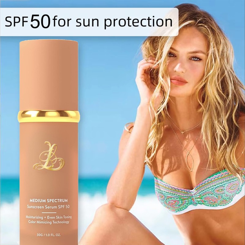 Biomimic Foundation 4 In 1,Medium Spectrum With Spf50+,Color Changing Foundation,