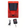 Lancoon Solar Alarm Strobe Light with Remote Control Motion Sensor