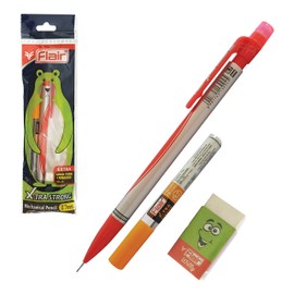 0.7mm FLAIR X-Tra Strong 2B Mechanical Pencils Rubber Tipped (RED Body)
