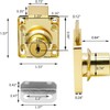 Jiozermi 2 Packs Drawer Lock with Keys, Desktop Lock with