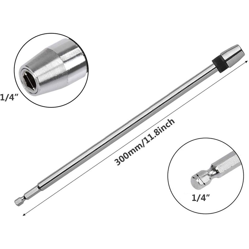 Yakamoz 12 inch Length Quick Release Screwdriver Drill Bit Holder