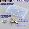 GOLD DEER 2PS 3/8" Brass Barb Tee Fittings ID Hose