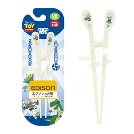 Edison Mama Kid's Edison Chopsticks 6.9 inches (17.5 cm), Entrance to Elementary School, Right Hand, Toy Story with Ring