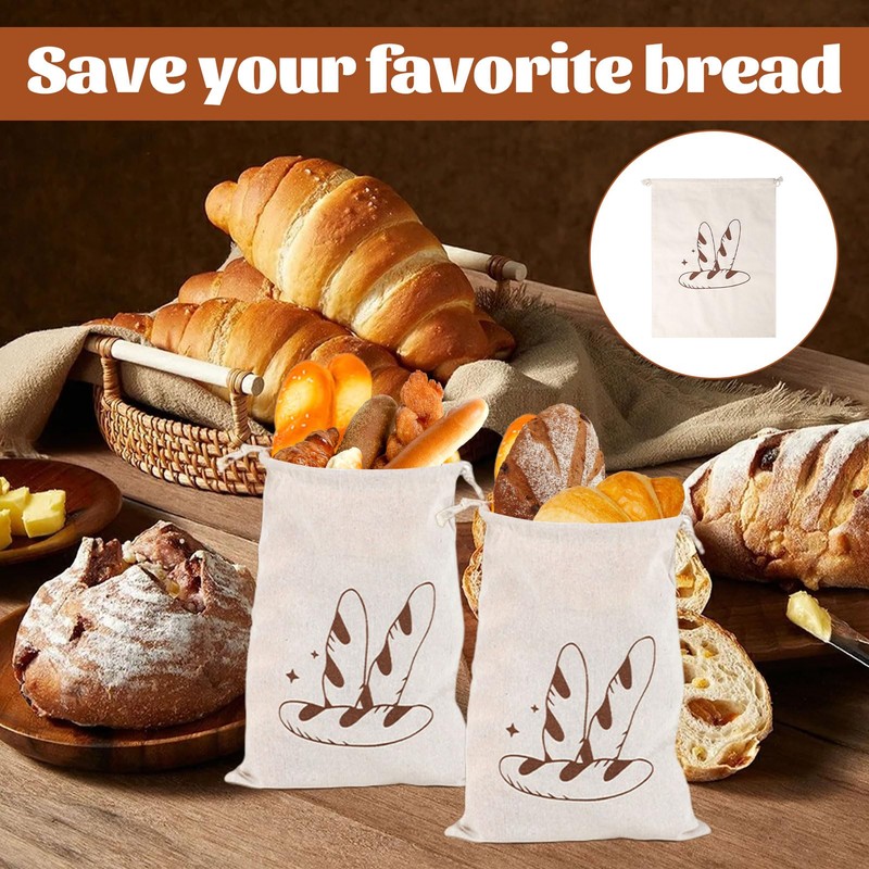 Bread Bag 3pcs Bread Bags for Homemade Breads Reuse Breads