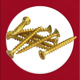 M4 x 30mm Door Hinge Brass Screws Replacement (Pack of 20)
