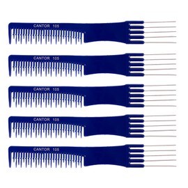 Lift Teasing Wide Tooth Comb – 6 Pack Chemical and Heat Resistant Detangler Comb – Anti Static Comb For All Hair Types – Durable and Lightweight - By Cantor