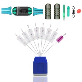 FENGJINGJIACHENG Rubbers Fishing Bobber Stopper 7 in 1 Fishing Floats Stops Set, Olive type Float Stops for Coarse Fishing Size XL Fishing Beads 5 to 8mm Line Stops Fishiing