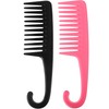 TRIXES Shower Hair Combs – 2-Pack – With Hooked Handle