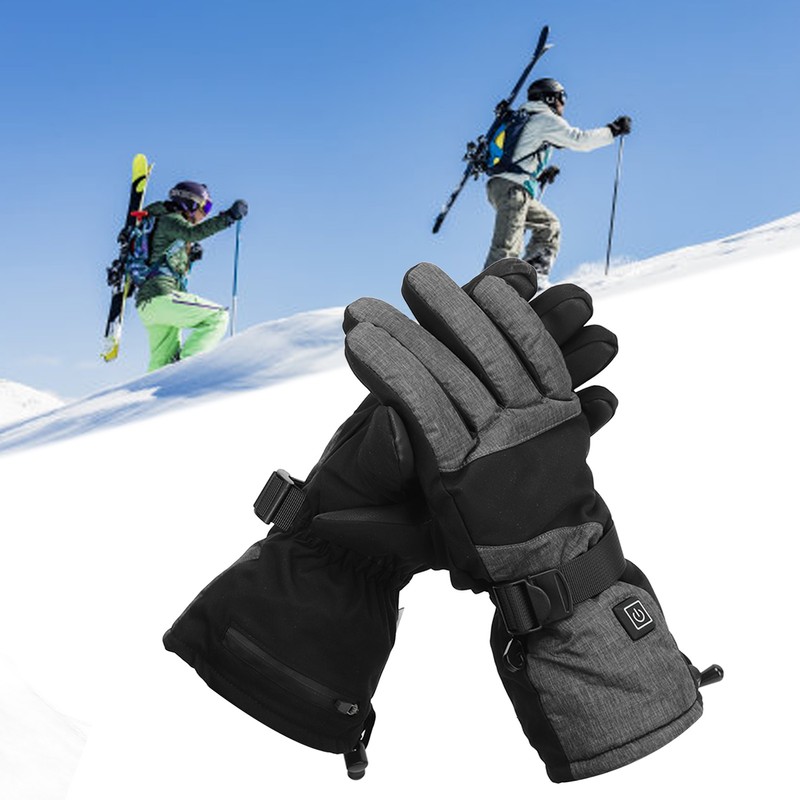 1Pair Electric Heated Gloves Warm Touch Screen Removable Graphene Heating