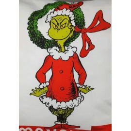 Dr. Seuss Decor Pillow The Grinch Naughty Or Nice Reversible 18" x 18" Max Cindy