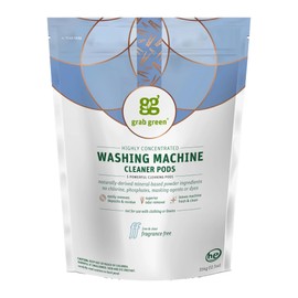 Grab Green Washing Machine Cleaner, 5 Count, Fragrance Free, Mineral Based Removes Deposits and Odors, Naturally Cleans