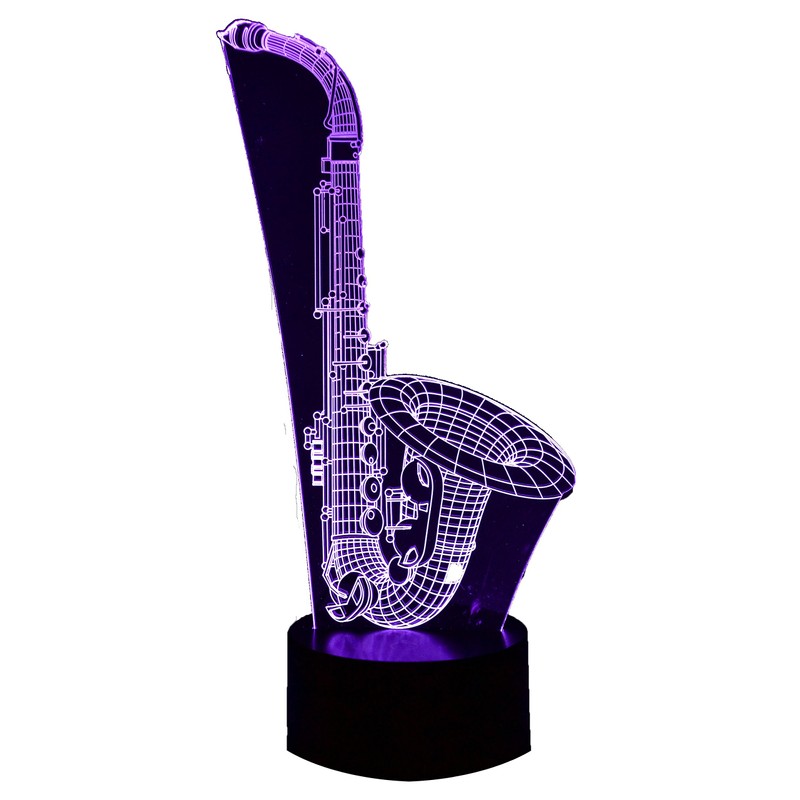 Saxophone - 3D LED LAMP Optical Illusion Light with 7