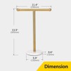 Gold Hand Towel Holder Stand with Heavy Marble Base, T-Shape